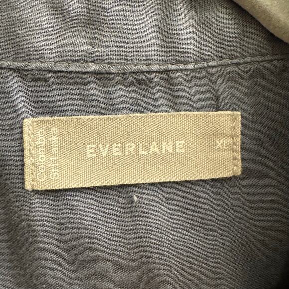 Everlane Men’s Dark Gray Button Up Long Sleeve Shirt 100% Cotton XL - Picture 4 of 5